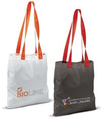 SHOPPER IN POLIESTERE CON MANICI A CONTRASTO